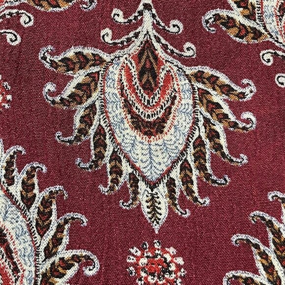 Andree Tunic Top Mini Dress Size S Small Burgundy V-Neck Flutter Sleeve - Picture 8 of 9